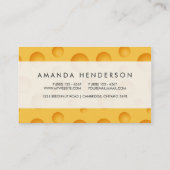 Carte De Visite Motif jaune de fromage (Dos)