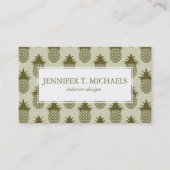 Carte De Visite Motif kaki d'ananas (Devant)