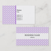 Carte De Visite Motif Lavender Quatrefoil (Devant / Derrière)