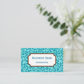 Carte de visite motif léopard aqua (Debout devant)