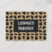 Carte De Visite Motif Leopard de mode moderne (Devant)