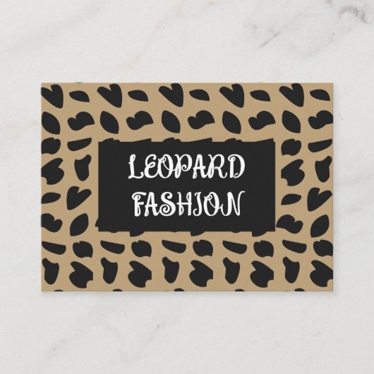 Carte De Visite Motif Leopard de mode moderne (Devant)