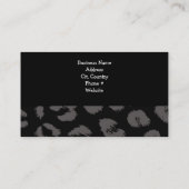 Carte De Visite Motif léopard noir et gris (Dos)