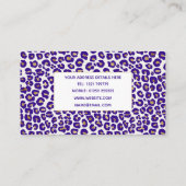 Carte De Visite Motif léopard pourpre et or (Dos)