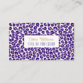 Carte De Visite Motif léopard pourpre et or (Devant)