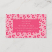 Carte De Visite Motif léopard rose (Dos)