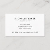 Carte De Visite Motif Léopard Rose (Dos)