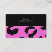 Carte De Visite Motif léopard rose et noir (Dos)