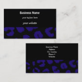 Carte De Visite Motif léopard violet et noir (Devant / Derrière)