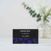 Carte De Visite Motif léopard violet et noir (Debout devant)