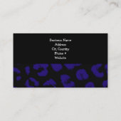 Carte De Visite Motif léopard violet et noir (Dos)