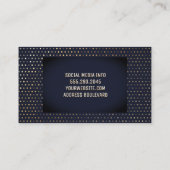 Carte De Visite Motif | Luxe Bleu foncé (Dos)