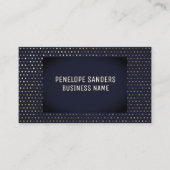 Carte De Visite Motif | Luxe Bleu foncé (Devant)