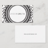 Carte De Visite Motif Mandala (Devant / Derrière)