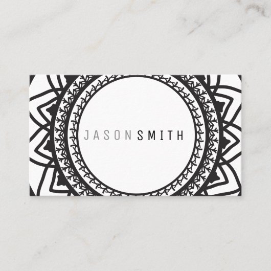 Carte De Visite Motif Mandala (Devant)