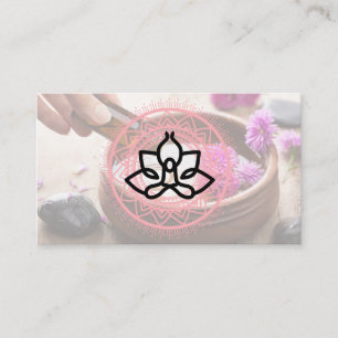 Carte De Visite Motif Mandala   Huiles essentielles   Aroma Therap