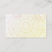 Carte De Visite Motif Mandala | Logo de la Fleur de Yoga (Dos)