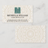 Carte De Visite Motif Mandala | Logo du mouvement Yoga (Devant / Derrière)