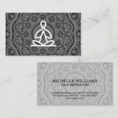 Carte De Visite Motif Mandala | Méditation | Professeur de yoga (Devant / Derrière)