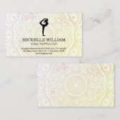 Carte De Visite Motif Mandala | Pose à étirement Yoga (Devant / Derrière)