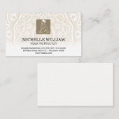 Carte De Visite Motif Mandala | Pose Yoga Twist (Devant / Derrière)