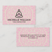 Carte De Visite Motif Mandala | Yoga Siège Pose Logo (Devant / Derrière)