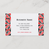 Carte De Visite Motif maori 2 de Kowhaiwhai (Dos)