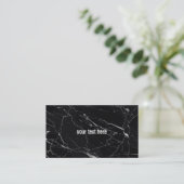 Carte De Visite Motif marbre noir (Debout devant)