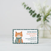 Carte De Visite Motif mât de chats Whimssical Maison et siège de c (Debout devant)