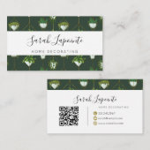 Carte De Visite Motif ménager à accrochage géométrique - Décor mai (Devant / Derrière)