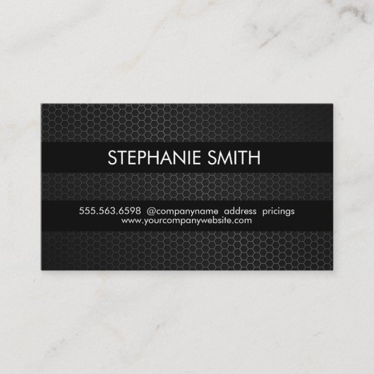 Carte De Visite Motif métallique (Devant)