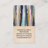 Carte De Visite Motif métallique et artistique (Dos)