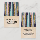 Carte De Visite Motif métallique et artistique (Devant / Derrière)