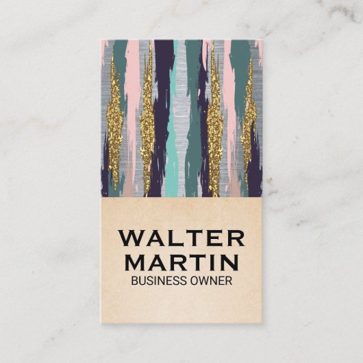 Carte De Visite Motif métallique et artistique (Devant)