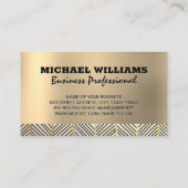 Carte De Visite Motif métallique Monogram Gold (Dos)