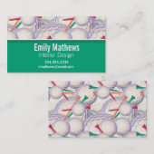 Carte De Visite Motif mignon de boules et de tee - shirt de golf (Devant / Derrière)