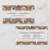 Carte De Visite Motif mignon de chats (Devant / Derrière)