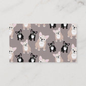 Carte De Visite Motif mignon de chiot de bouledogue français (Dos)