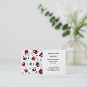 Carte De Visite Motif mignon de coccinelle (Debout devant)