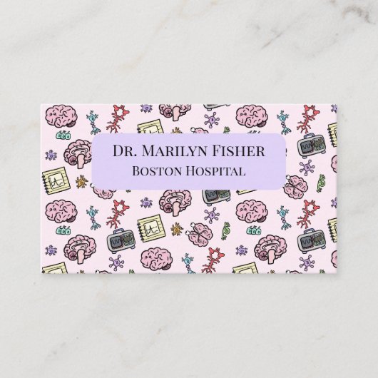 Carte De Visite Motif mignon de neurosciences (Devant)