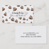 Carte De Visite Motif mignon d'Emoji de dunette (Devant / Derrière)