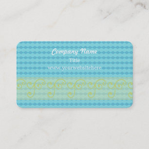 Carte De Visite Motif Mini Diamant Bleu