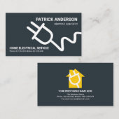 Carte De Visite Motif mini-surdimensionné de la prise électrique (Devant / Derrière)