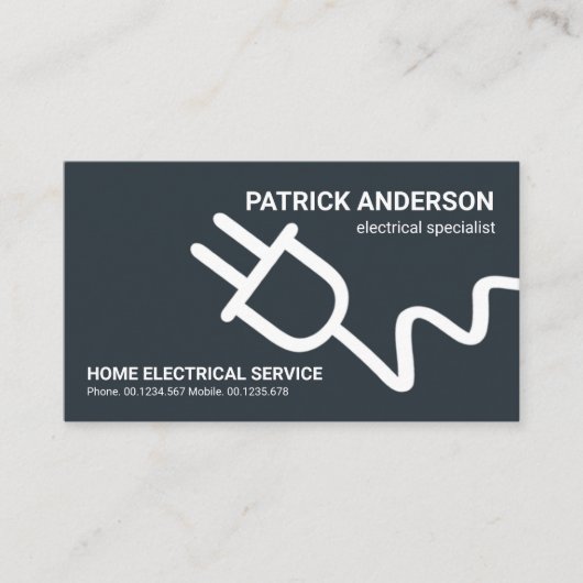 Carte De Visite Motif mini-surdimensionné de la prise électrique (Devant)