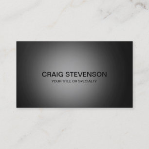 Carte de visite Motif minimaliste gris foncé