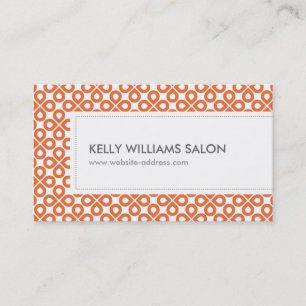 CARTE DE VISITE MOTIF MOD ORANGE