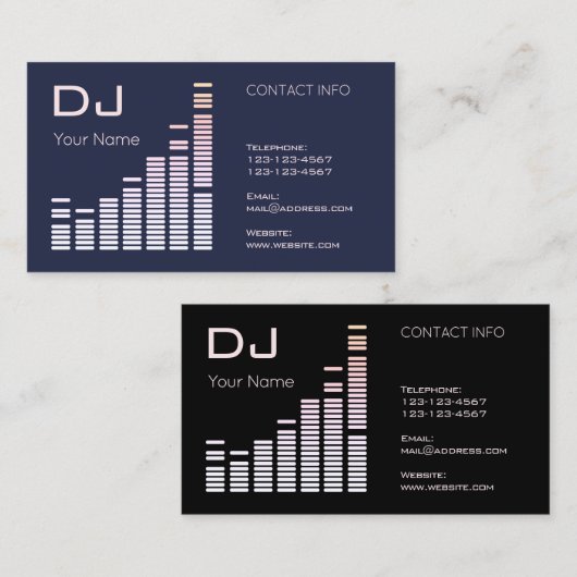 Carte De Visite Motif modèle géant égaliseur (Devant / Derrière)