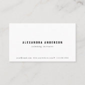 Carte de visite Motif moderne bleu et turquoise (Dos)