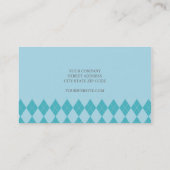 Carte De Visite Motif moderne Blue Diamond (Dos)