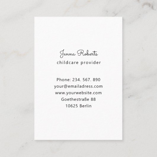 Carte De Visite Motif moderne, coloré (Dos)